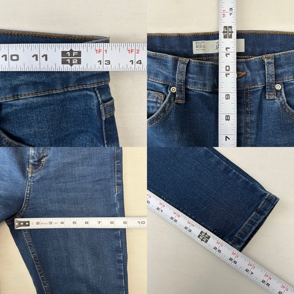 Topshop Jamie Skinny Jeans High Rise Ankle Length Mid Indigo Blue Size 26 - Picture 5 of 15